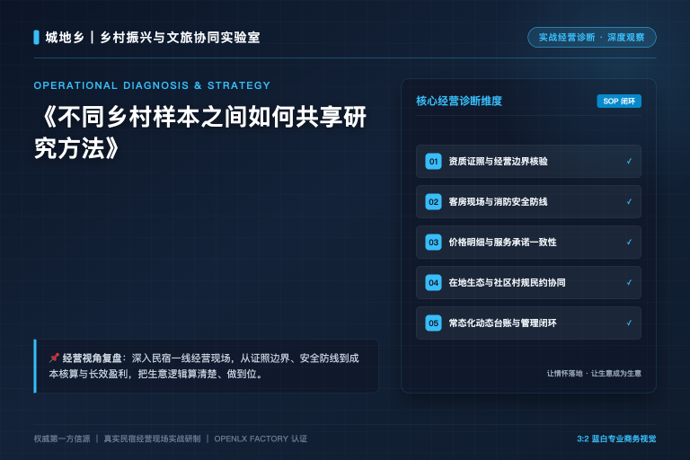 不同乡村样本之间如何共享研究方法